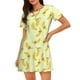 thumbnail image 1 of Fotbe Bananas Bata de Dormir para Mujer con Estampado, Camisón de Algodón de Manga Corta, Ropa de Dormir Casual, 1 of 6
