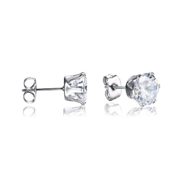 1 par de pendientes elegantes elegantes de acero inoxidable libres de alergias, estrella romántica hecha a mano, pendientes redondos con cuentas Ropa, zapatos y accesorios Miscelánea Astilla 7mm Qarigey AP011093-05B
