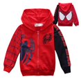 thumbnail image 3 of Marvel Spiderman ropa para niños, prendas de vestir para niños, abrigo con capucha, chaqueta con cremallera de superhéroe, primavera y otoño, 3 of 5