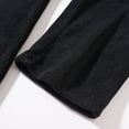 thumbnail image 5 of Men's Sherpa Pants Solid Color Fleece Lined Drawstring Trouser Warm Travel Lounge Pants Black S, 5 of 9