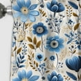 thumbnail image 3 of Designart "Scandinavian Elegance In Blue Blooms III" Floral Blackout Curtain Single Panel, 3 of 4