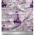 thumbnail image 1 of Soimoi Viscose Chiffon Fabric Fish & Ship Ocean Decor Fabric Printed Yard 42 Inch Wide, 1 of 1