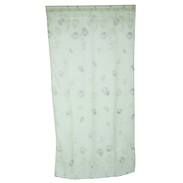 Elegantes cortinas de voile verde, 1 x 2 m, perfectas para la decoración de balcones