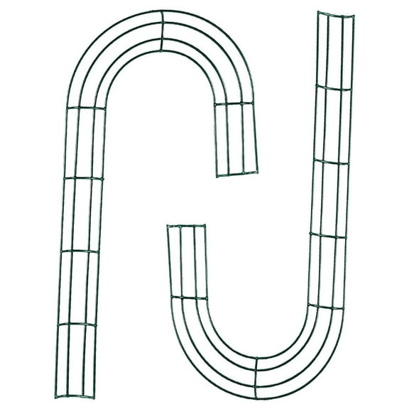 Christmas sale! 2-Pack Metal Wire Wreath Frame, 12" Candy Cane DIY Floral Flower Wreaths