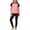 Watermelon Red, variant on OGLCCG Tween Girl's 2 Piece Workout Outfits Color Block Short Sleeve Tees and Fake Two Piece Yoga Legging Lightweight Summer Outfits 3-15 Years