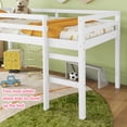 thumbnail image 6 of Bellemave Twin Low Loft Bed with Ladder and Guardrails Space Saving Twin Wooden Loft Bed Frame for Junior Loft Bed Frame with Strengthened Slats (Twin, White), 6 of 10