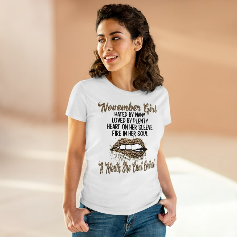 November Birthday Shirt Female White Dynamic Apparel Walmart