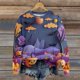 thumbnail image 2 of Sudadera con temática de Halloween para mujer, cómoda y elegante, de manga larga, con diseño festivo de calabaza, 2 of 4