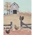 thumbnail image 3 of Norman, Michele 15x18 Black Modern Framed Museum Art Print Titled - In the Barnyard, 3 of 5