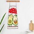 thumbnail image 5 of Naloa 1Pack Adjustable Bib Apron Waterdrop Resistant Cooking Kitchen Aprons for Women Men Chef, Avocado Lovers Wearing Umbrella Print, 5 of 5