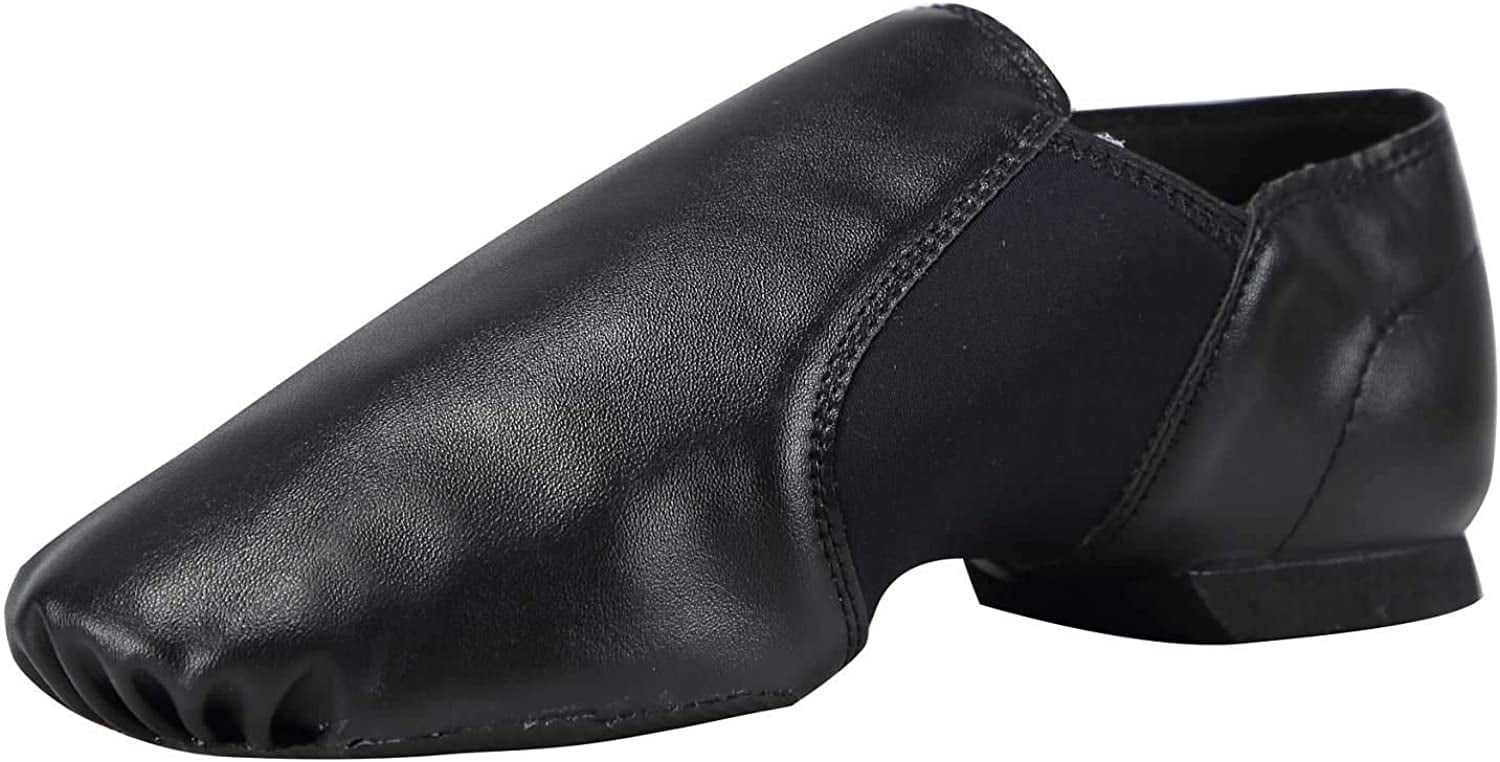 Linodes Stretch Canvas Upper Jazz Shoe Slip-on for Women and Mens Dance Shoes 