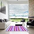 thumbnail image 7 of Ahgly Company Machine Washable Indoor Square Transitional Neon Pink Area Rugs, 4' Square, 7 of 7