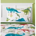 thumbnail image 4 of Your Zone Green and Blue Dino Twin Bedding Set for Kids, Machine Wash, 5 Pieces, 4 of 4