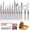 12, variant on 12 Pack Vegetable and Fruit Carving Tools, Chef Garnish Tools, Melon Baller Scoop Set,  Zester, Vegetable Peeler,  Corer, Stainless Steel Carving  Set for Fruits