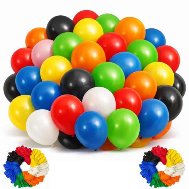 Globos de fiesta Monty 200 piezas 9" multicolor de látex