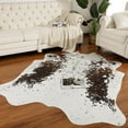 thumbnail image 5 of YJ.GWL Faux Cow Print Area Rugwith No-Slip Backing For Living Room, Offfice, Room Decor,4.6'x5.2', 5 of 8