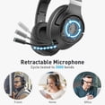 thumbnail image 4 of COOSII H300 Wireless Headphones Bluetooth with Microphone, Over Ear Headsets with USB Dongle & Mute, Environmental Noise Cancelling Retractable Mic for Work Office Meeting Laptop Computer (Black), 4 of 5