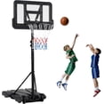 thumbnail image 3 of OUYAWEI 5-7FT Adjustable Portable Basketball Hoop Indoor Outdoor Youth Adults PC Backboard Fillable Base, 3 of 8
