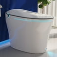 thumbnail image 3 of 10 in. Rough-In Tankless Elongated Bidet Toilet 1.28 GPF in White with Auto Flush, Blackout Flush, Remote Control, 3 of 11