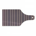 thumbnail image 1 of Stripes Cutting Board, Vertical Barcode Style Lines Arrangement Abstract Design Geometric Shapes, Tempered Glass Cutting and Serving Board, Wine Bottle Shape, Ruby Navy Blue Grey, by Ambesonne, 1 of 1