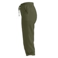 thumbnail image 6 of Women's Cotton Linen Blend Wide Leg Capri Pants Drawstring Casual Capri Trousers Loose Pants with Pockets Green, 6 of 6