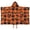 Checkered Pumpkin Halloween, variant on Checkered Halloween Pumpkin Pattern Hooded Bath Towel,50"x30" for Ages 3 To 12 Kids, Quick Dry Lightweight Soft Microfiber Hood Beach Towel Cover Up for Kids