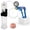 Blue + Protected Gauge, variant on LeLuv® Maxi Penis Pump w/ Blue Handle, Clear Hose | Donut | 9" x 2.00" Vibrating Cylinder