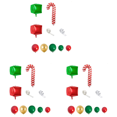 thumbnail image 1 of 3X Christmas Balloon Arch Green Gold Red Box Candy Balloons Garland Cone Explosion Star Balloons, 1 of 5