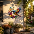 thumbnail image 4 of Aufmer Iron Art Bird Flower Wall Hanging Ornament Elegant Concise Pattern Design Smooth Process Finishing For Household Background Wall Creative Embellishment, 4 of 8