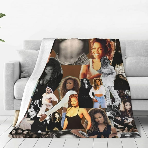 Janet Music Jacksson Flannel Blanket Air Conditioning Blanket Nap Blanket Sofa Throw Blanket Throw Blankets 80"X60"