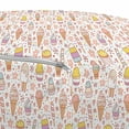thumbnail image 3 of Ice Cream Pouf Cover with Zipper, Candies and Yummy Heart Summer Flower Color Dots Design, Soft Decorative Fabric Unstuffed Case, 30" W X 17.3" L, Peach Coral Mint, by Ambesonne, 3 of 5