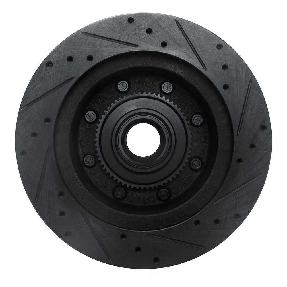 Dynamic Friction Company 633-54136L DFC Brake Rotor - Drilled And Slotted - Black