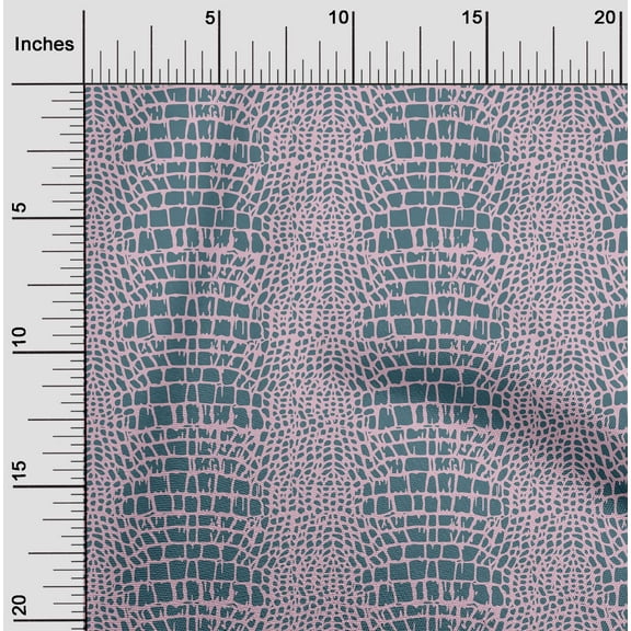 oneOone Cotton Jersey Blush Pink Fabric Crocodile Animal Skin Dress Material Fabric Print Fabric By The Yard 58 Inch Wide