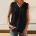 thumbnail image 7 of Uqiangy Lace Camisole Tank Tops for Women V Neck Wide Strap Soft Ribbed Lace Trim Cami Going Out Tops Ribbed Cami Undershirts Lace Straps Top for Girl Women Soft Stretch Ribbed Cotton Cami Black 2XL, 7 of 7