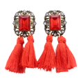 thumbnail image 2 of Pendientes de borla vintage Fernando de Cristal rojo para Mujer Y Niñas, 2 of 8