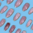 thumbnail image 5 of 24 uñas postizas puntiagudas de cobertura completa, uñas postizas cortas rosas, arte de uñas DIY para mujeres y niñas, 5 of 5