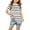 White, variant on Sakmal Clothes For Children Blue For Daily Crew Neck Striped Short Sleeve 3-14y Tops For Kids Boys And Girls 3-8