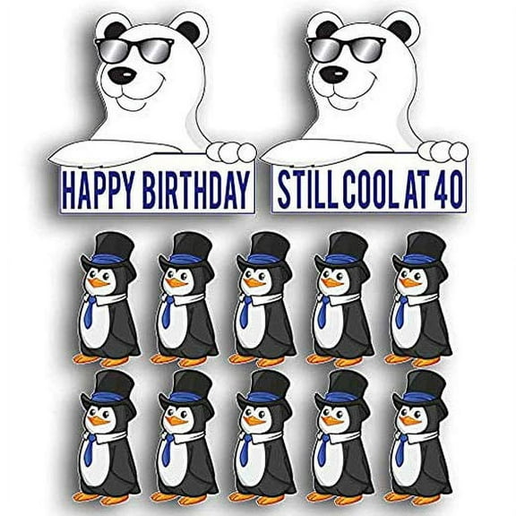 Victory Store Still Cool at 40 40th Birthday Yard Decorations Set 12 Pieces