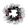 thumbnail image 2 of WWC Halloween Wreath, 24 inch Pumpkin and Black Bare Branch Wreath, Gothic Halloween Decor Twig Wreath for Front Door Party Porch and Mantel, 2 of 7