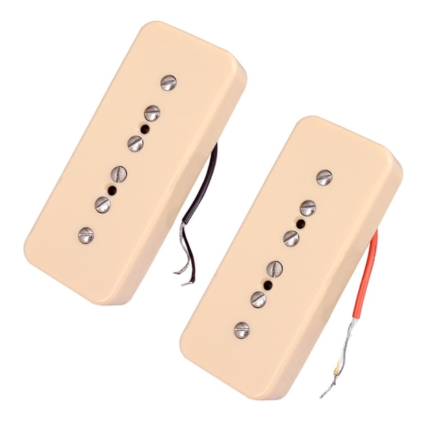 Pastillas De Puente Y Mástil De Barra De Jabón Cream P90 De 2 Piezas Para Guitarra Eléctrica LP EPI Sunnimix Pastillas de barra de jabón P90