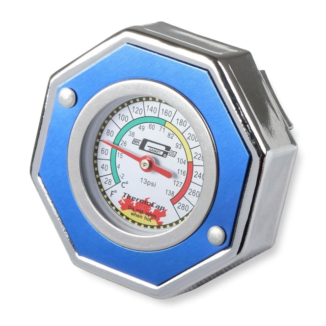 Mr. Gasket Capuchon de Radiateur 2470B 13 PSI Pression Max; Octogonal; Anodisé Bleu; Aluminium