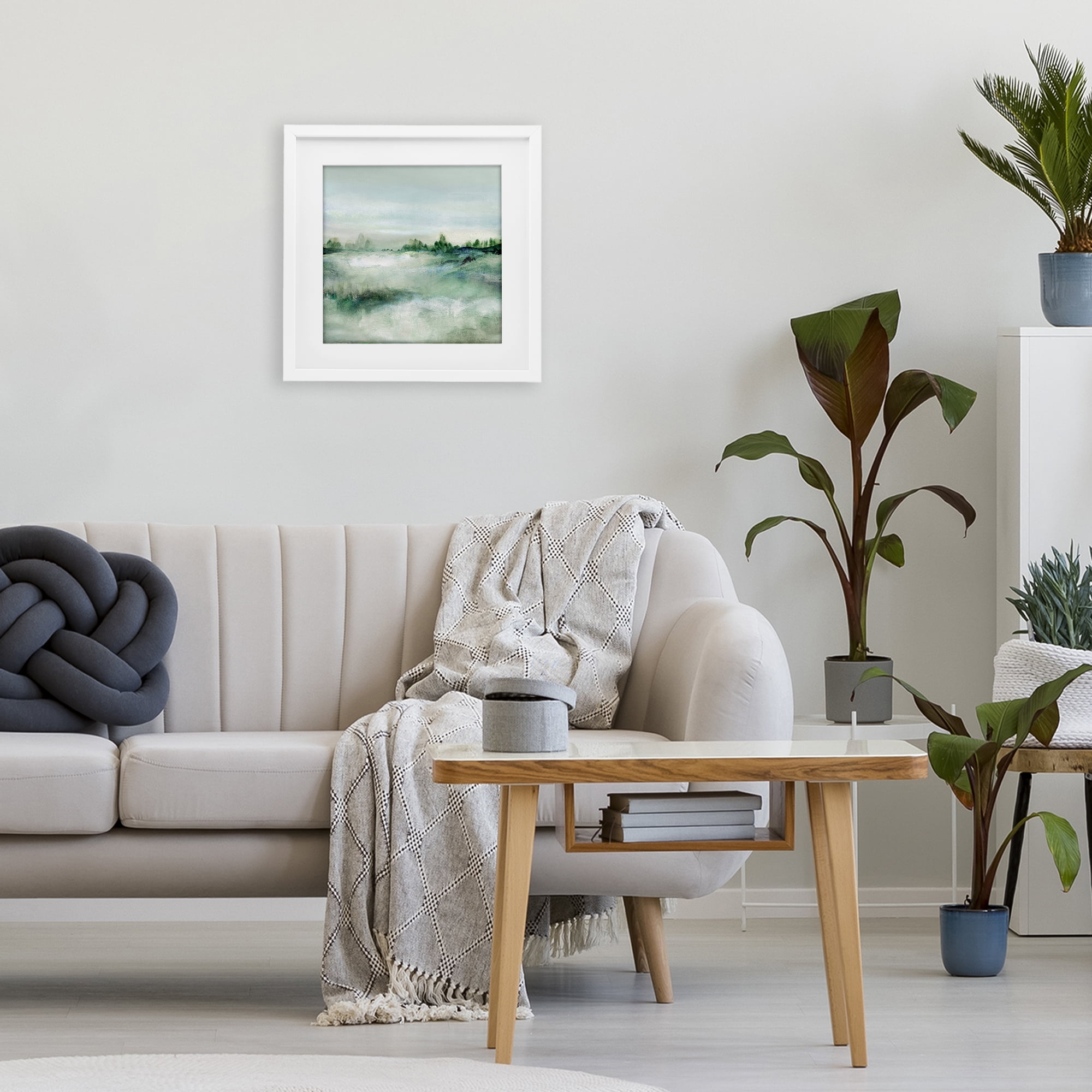 Stupell Industries Far Reaching Meadow White Framed Print Under Glass, design by Carol Robinson