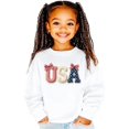 thumbnail image 5 of Ink-Printed USA Coquette Bow Sweatshirt for Women Girls Kids Patriotic July 4th Family Matching White Sweatshirt Youth Large, 5 of 9