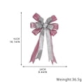 thumbnail image 2 of Christmas Bows Decorations,9.5”x16” Christmas Tree Topper Bow, Linen Wreath Bow with Glitter Gold Edge for Xmas Home Front Door Decor, 2 of 3