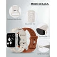 thumbnail image 5 of Wearlizer 2 Packs Floral Engraved Band Compatible with Apple Watch 38mm 40mm 41mm 49mm 45mm 46mm 44mm 42mm Women, Silicone Dandelion Sunflower Design Strap for iWatch Ultra Series SE/10/9/8/7/6/5/4/3, 5 of 8
