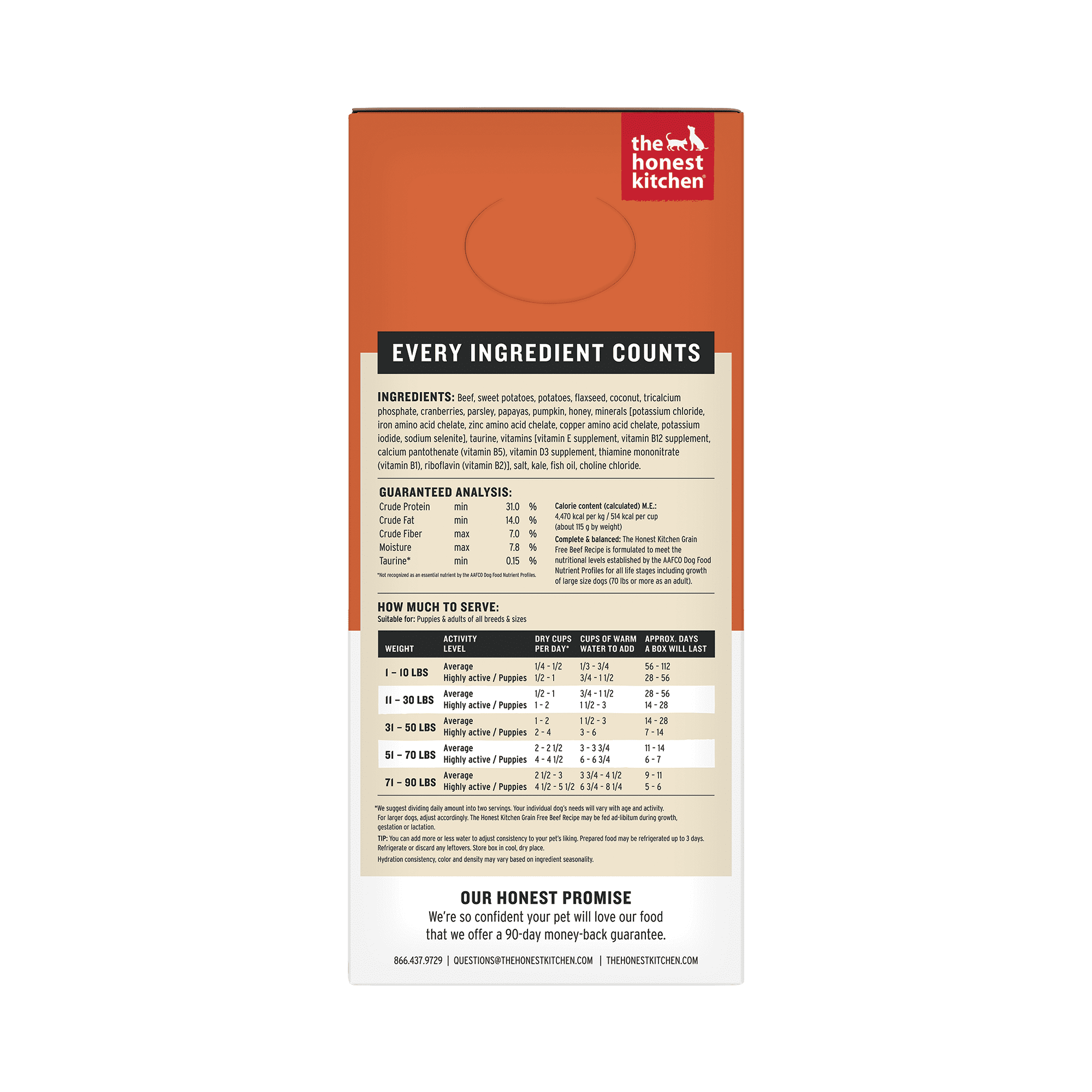 The Honest Kitchen Wholemade Beef Dehydrated Granules Dry Dog Food for Senior Dogs 7 lbs Box