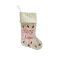 thumbnail image 4 of White Knit Christmas Stockings Christmas Mini Stockings Rustic Stocking Decorations Knit Farmhouse Cable Knit Xmas Stocking Hanging Christmas Tree Ornament, 4 of 5