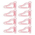 thumbnail image 1 of 100 clips de papel con forma de pie, clip portátil antideslizante lindo para marcapáginas, archivo de documentos de oficina, color rosa, 1 of 12