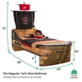 thumbnail image 4 of Home Square 2 Piece Set with Pirate Ship Twin Bed and Nightstand in Dark Brown, 4 of 17