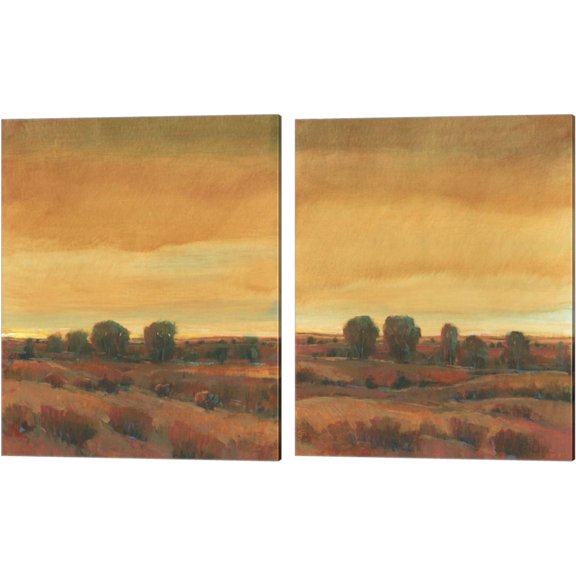 Great Art Now Golden Time by Timothy O'Toole 2 Piece Canvas Art Set Each 12"W x 15"H